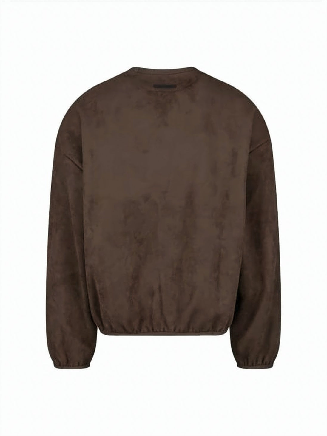 Long-Sleeve Suede-Like Top with Bold Logo