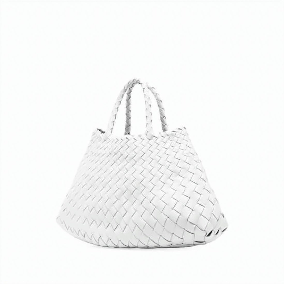 Artisanal Woven Buffalo Leather Tote Bag