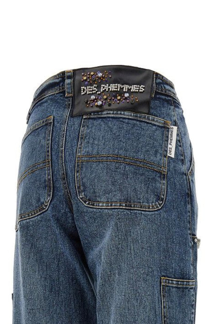 Studded Detail High-Waisted Denim Jeans With Flattering Fit