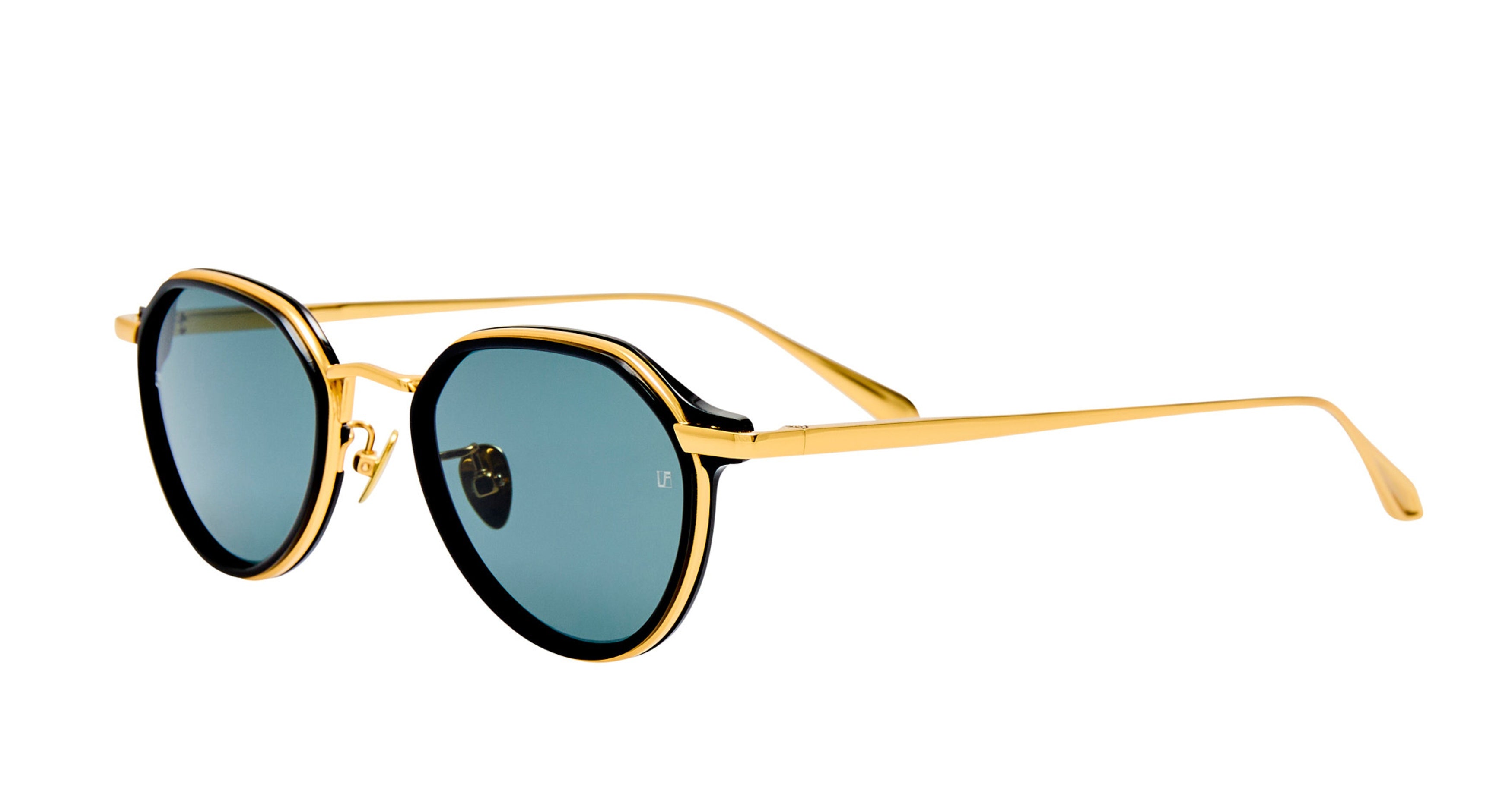 Lfl Geometric Octagonal Sunglasses in Gold-Tone Titanium