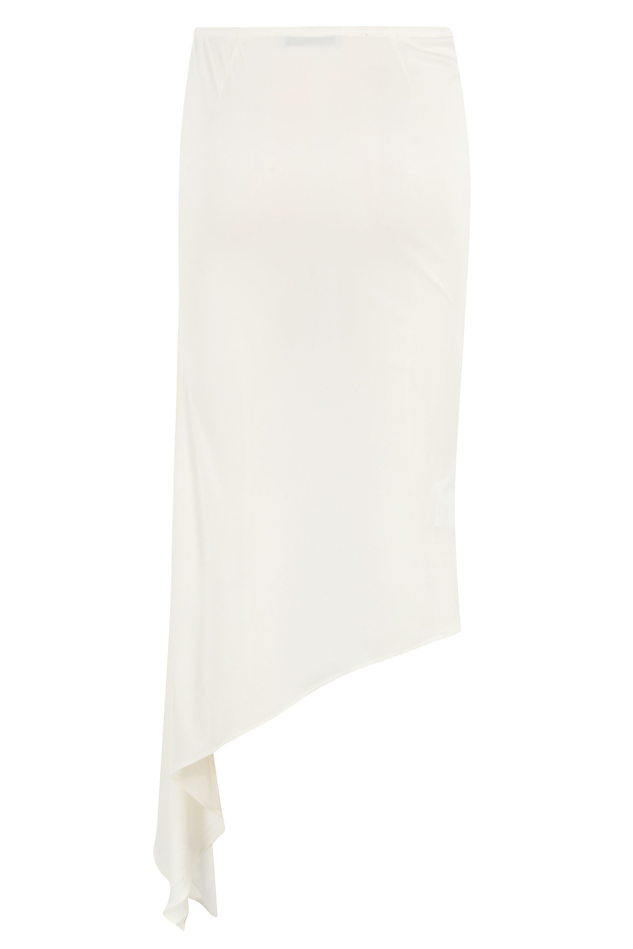 Midi Skirt With Asymmetrical Pointed Hemline