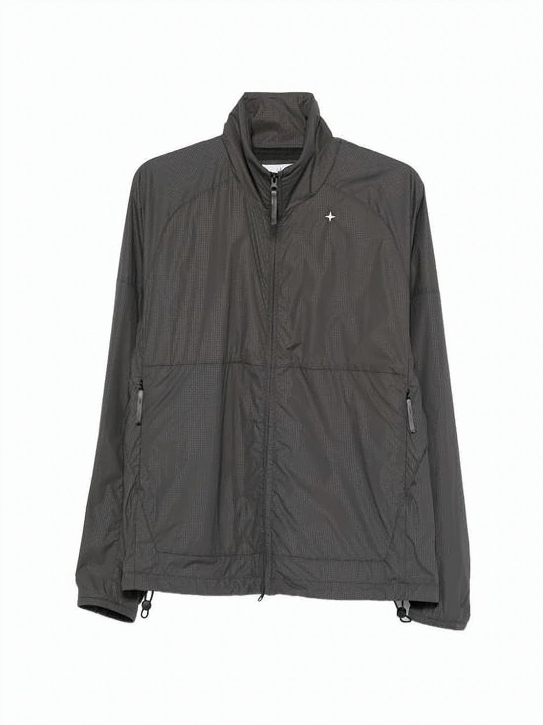 High-Collar Casual Jacket With Zippered Pockets