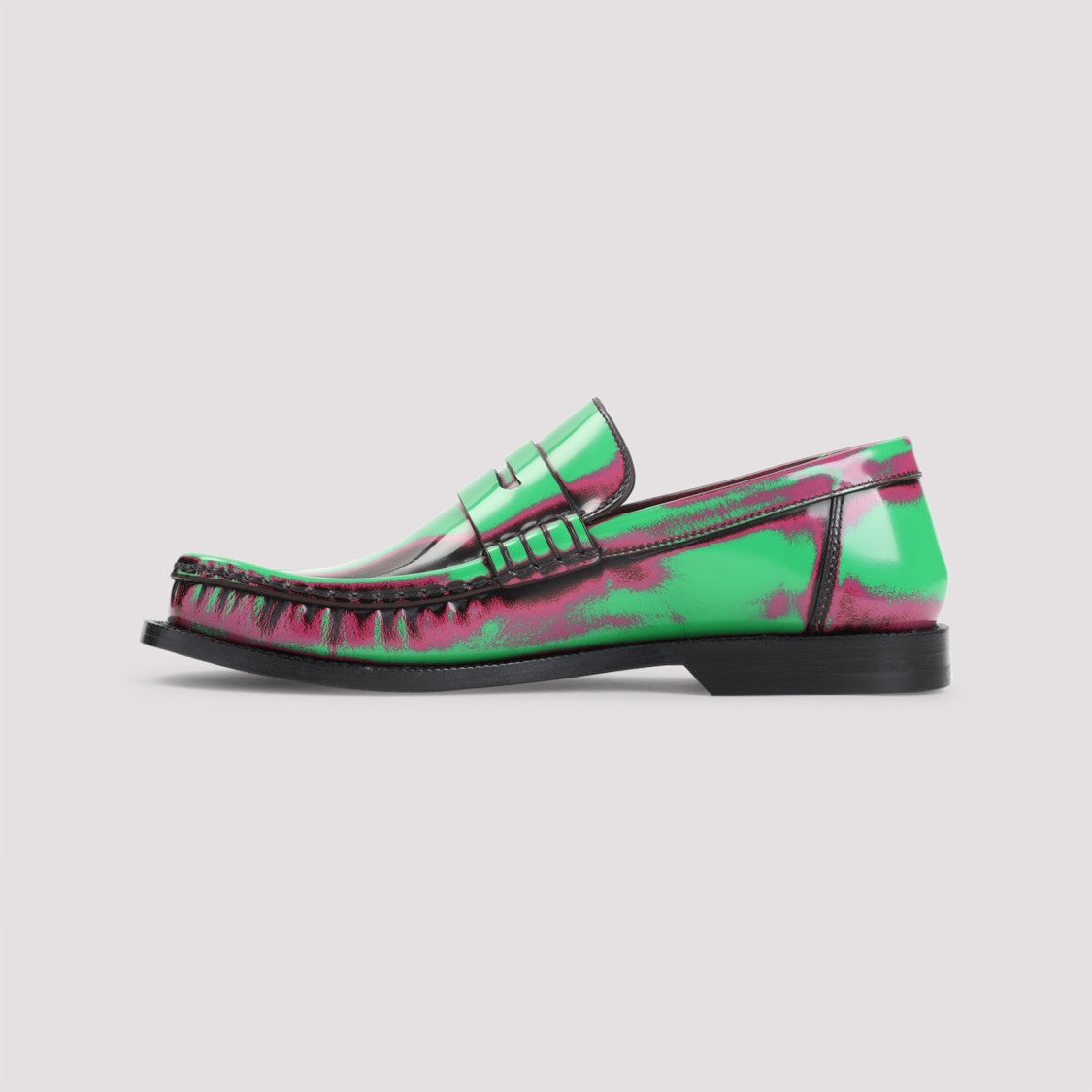 Multicolour Calf Leather Loafers With Decorative Strap