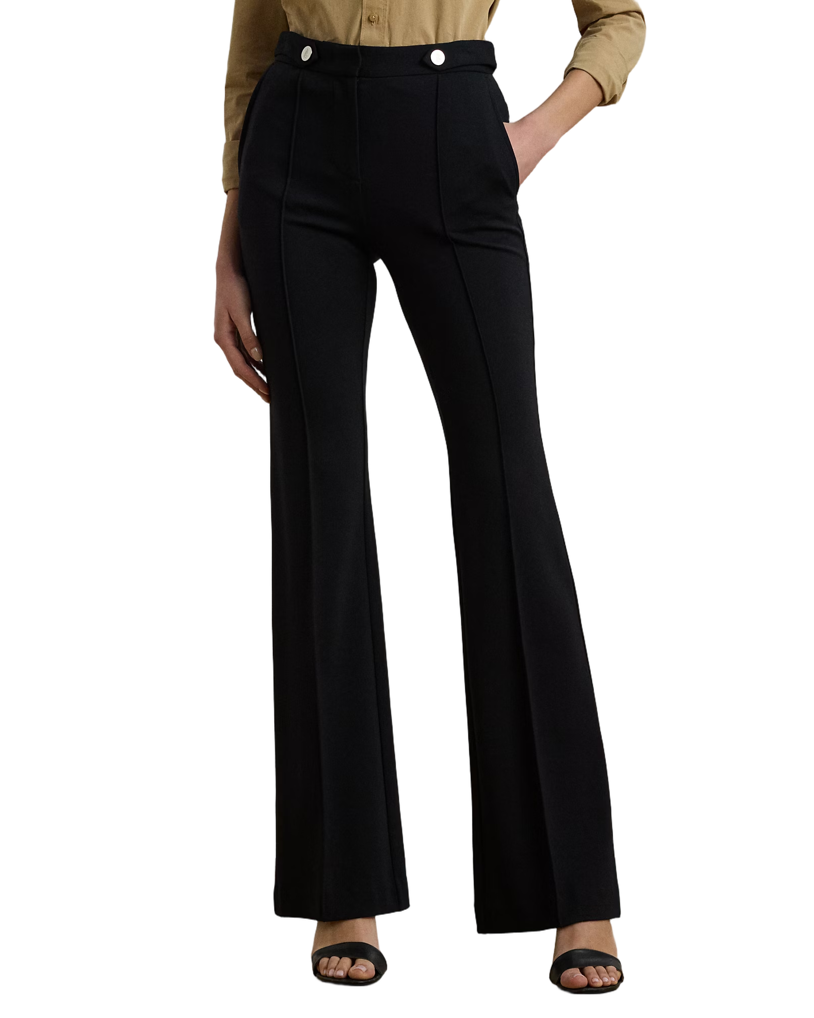 Drewin Full-Length Pleated Pants With High Waist