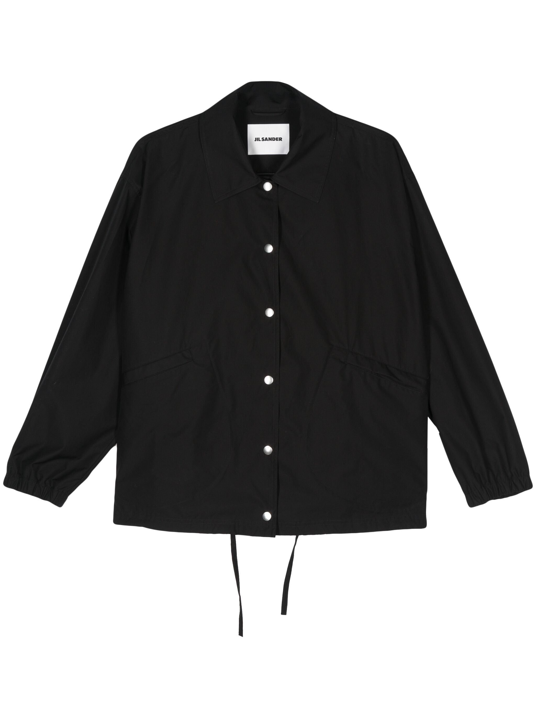 Black Blouson Boxy Cotton Jacket
