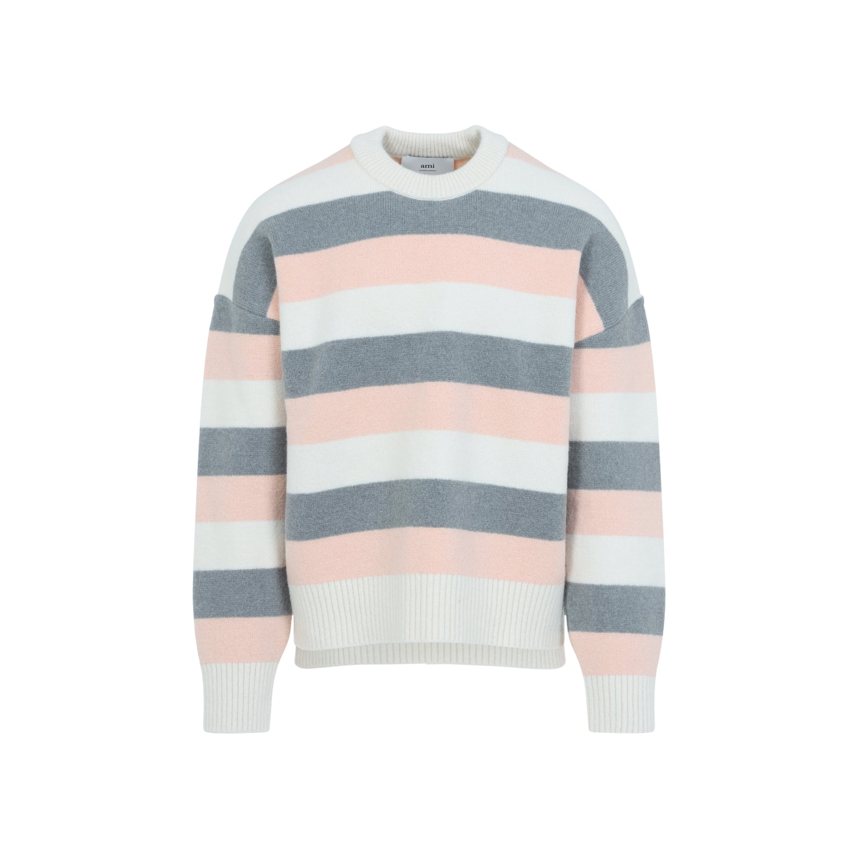 Pastel Striped Alpaca Blend Sweater
