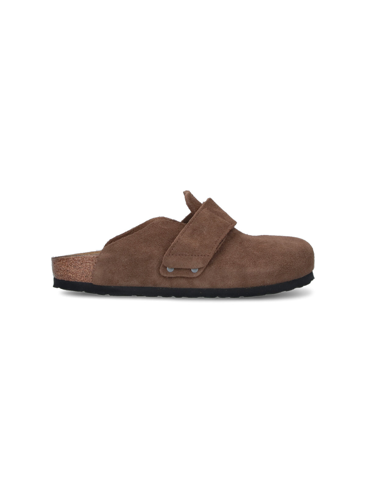 Brown Loma Suede Rounded Toe Mules