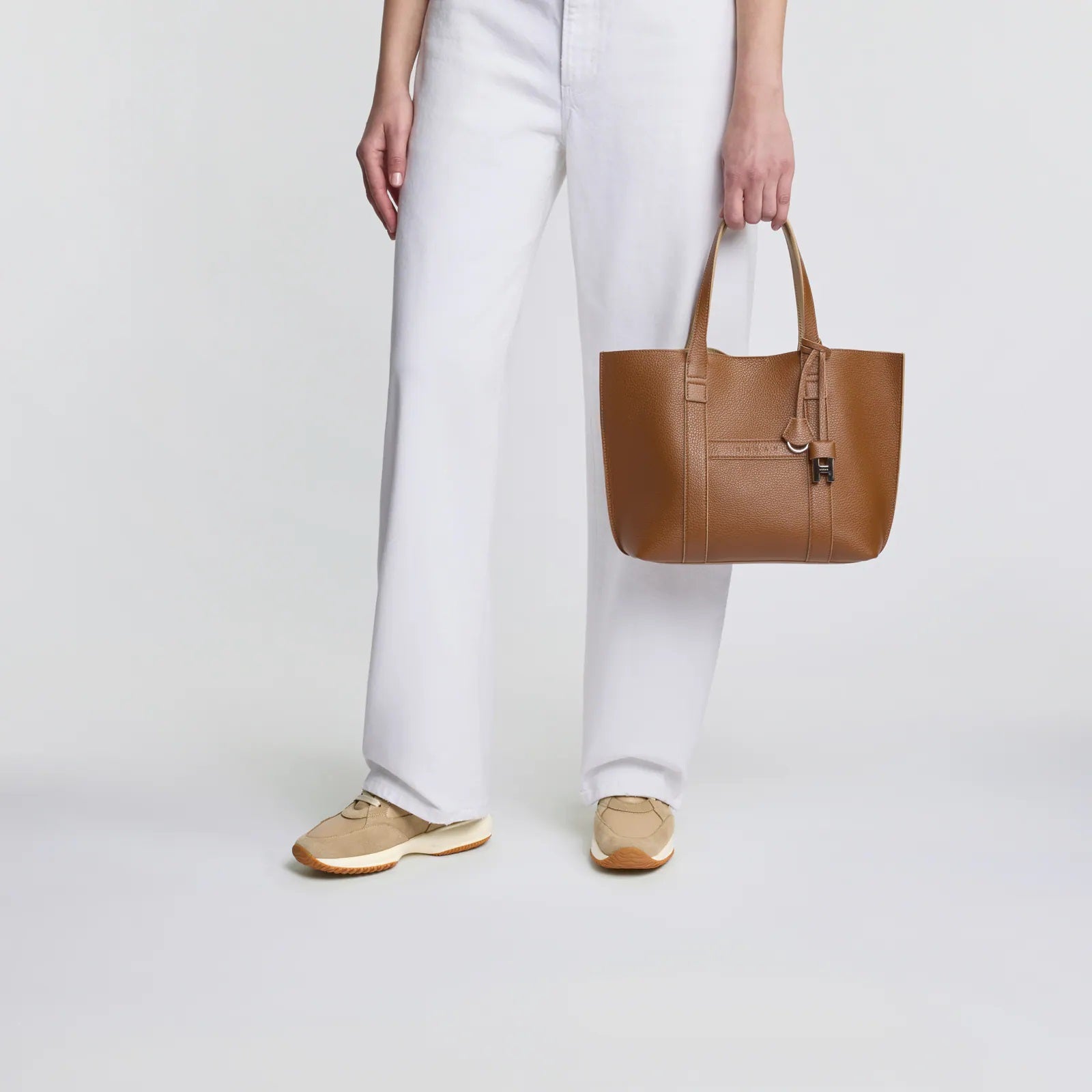Beige Interactive H713 Lace-Up Sneakers