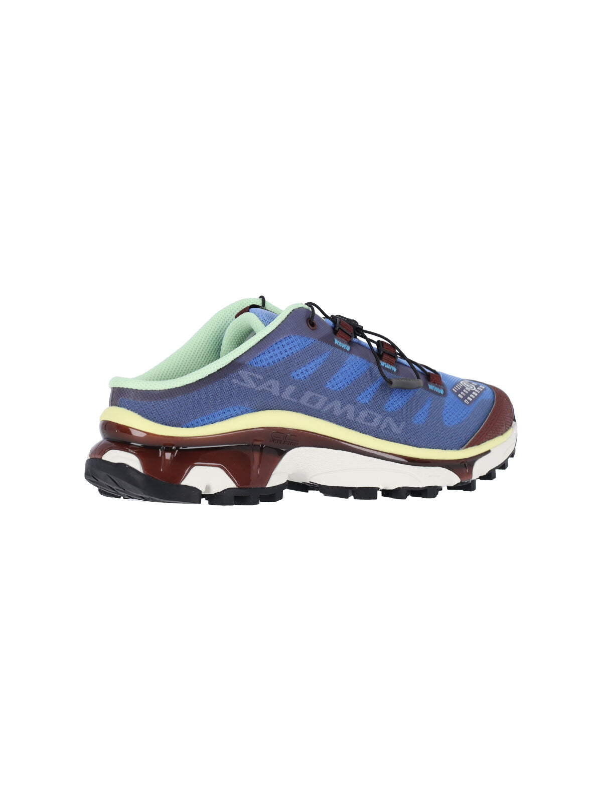 Mesh Blue Sneakers With Green Accents And Numeric Logo