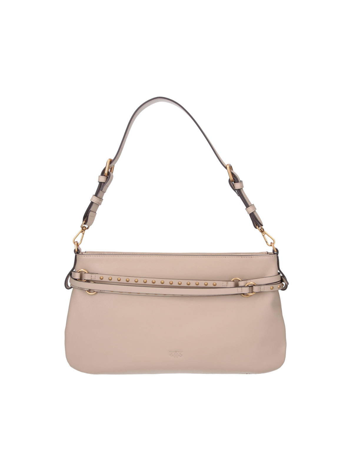 Beige Medium Belt Shoulder Bag