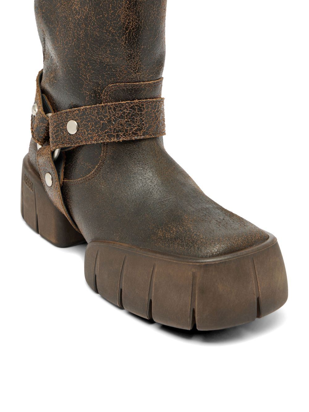 Ankle Boots With Distressed Leather