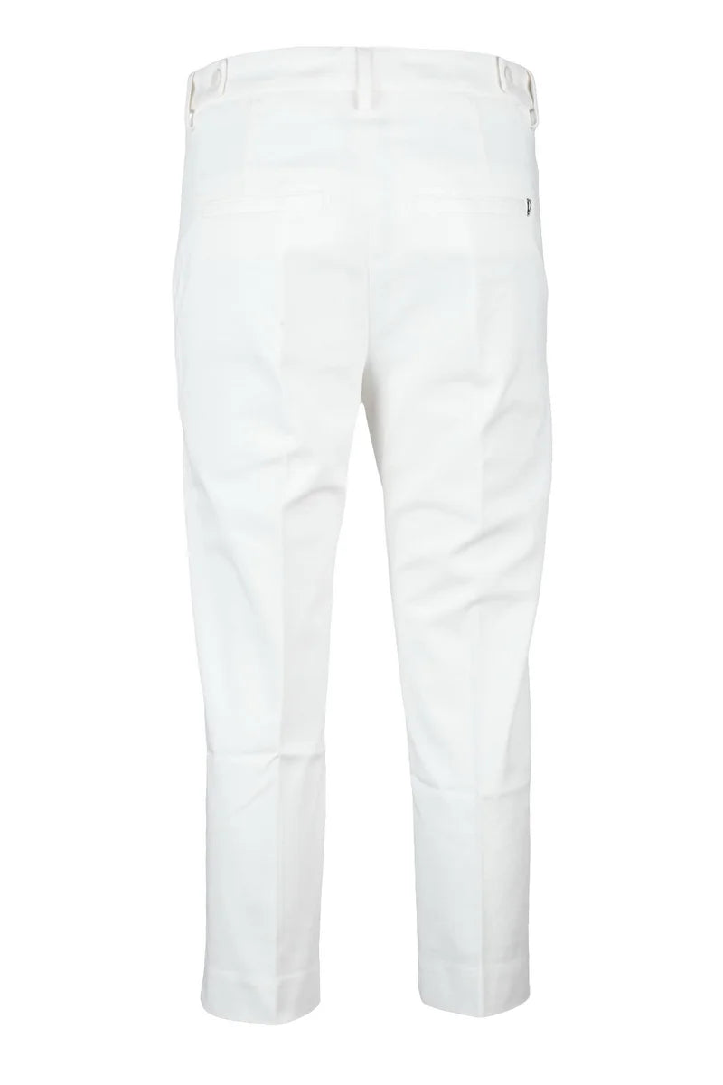 Ariel White Tapered Leg Trousers