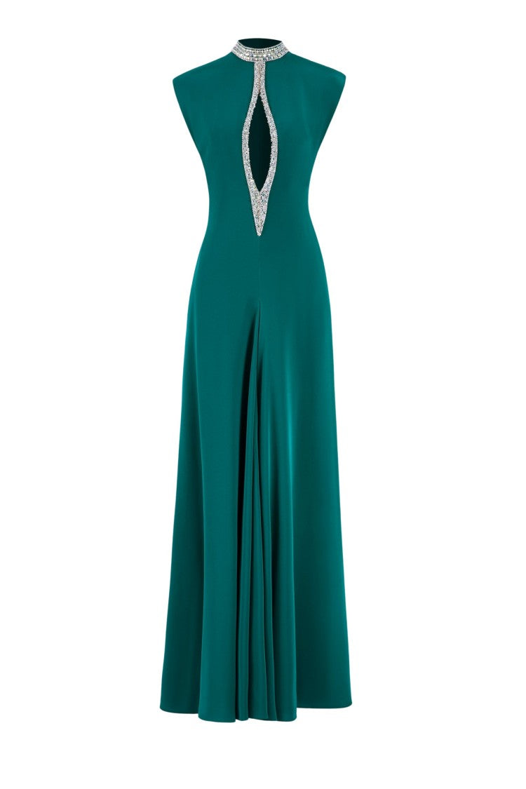 Crystal Embellished Long Dress