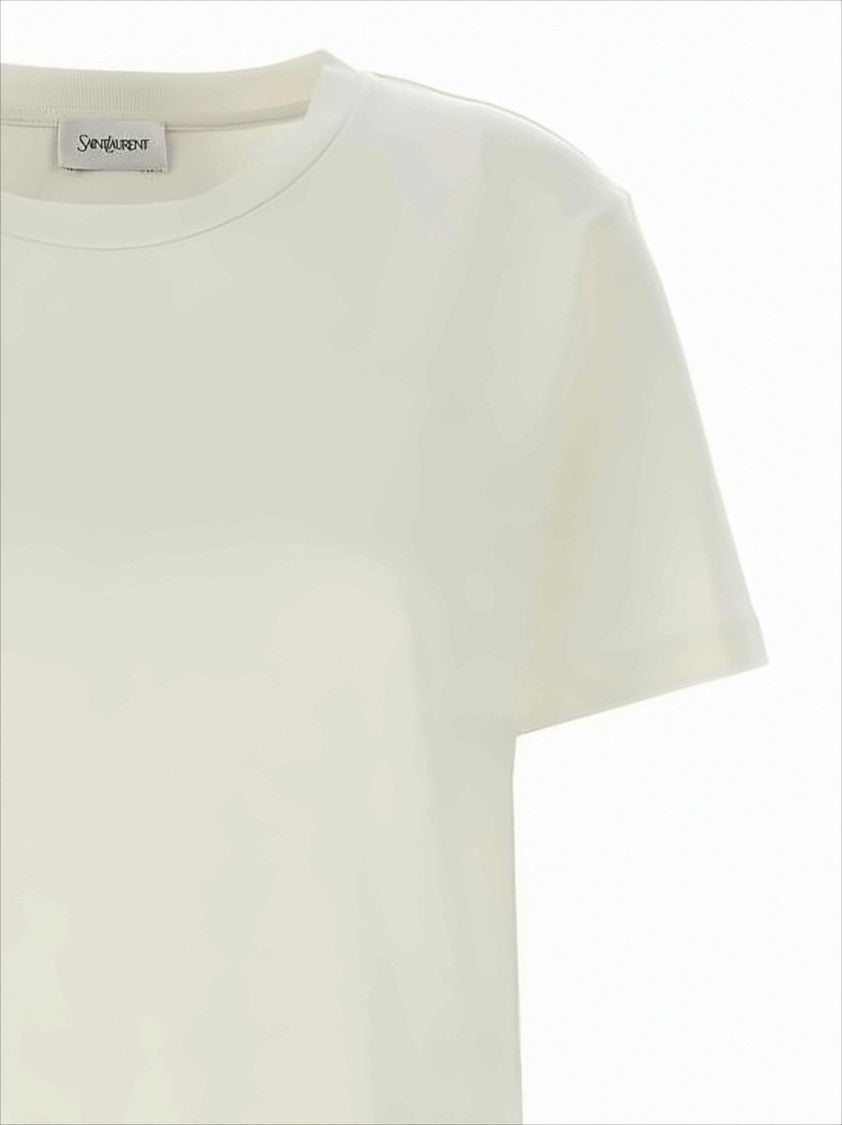 Boxy Short-Sleeve T-Shirt with Classic Round Neckline
