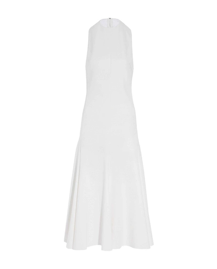 Strapless Maxi Dress With Crew Neck Design
