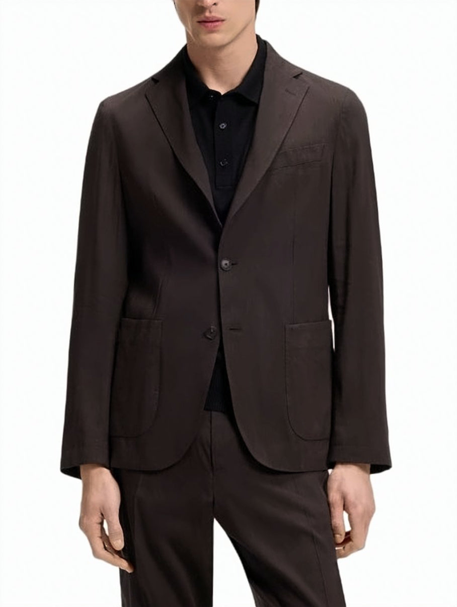 Linen Blend Notch Lapels 2 Jacket