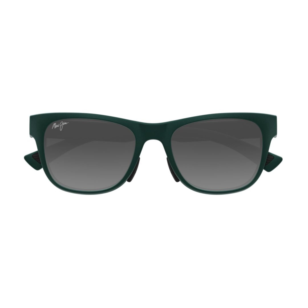 Kapeau Rectangular Matte Green Sunglasses with Gradient Lenses