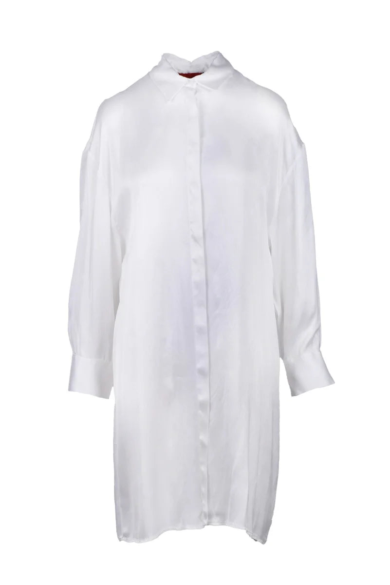 Silk Elastane Shirt - White