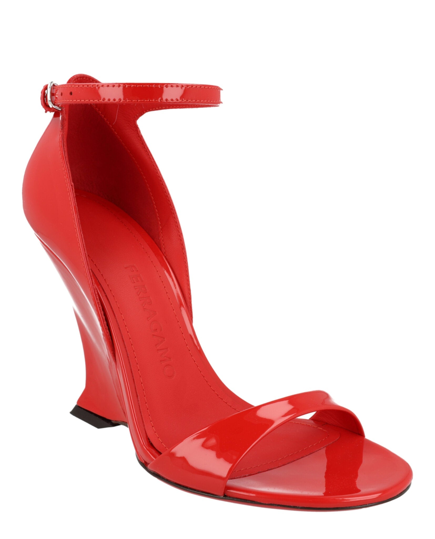 Vidette Patent Leather Wedge Sandals