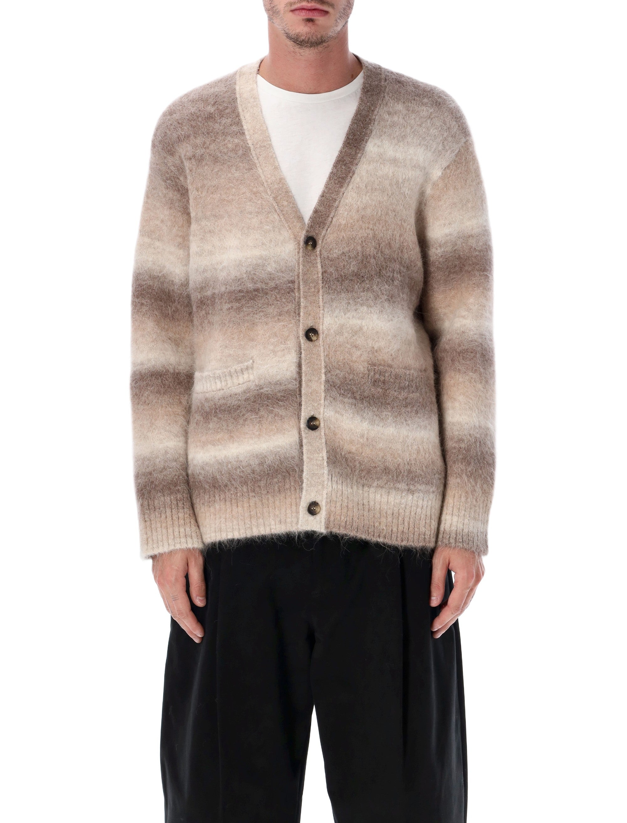 Ombre Gradient Alpaca Cardigan