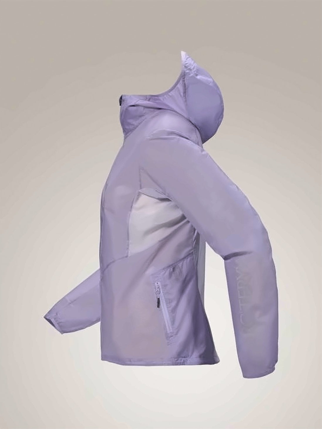 Purple Semi-Sheer Lightweight Hooded Jacket