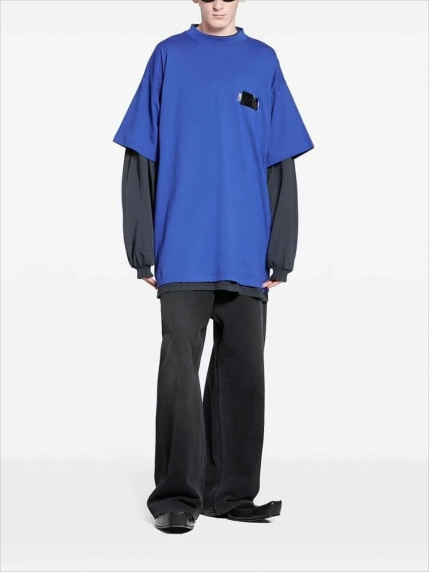 Blue Loose-Fit Balenciaga T-Shirt