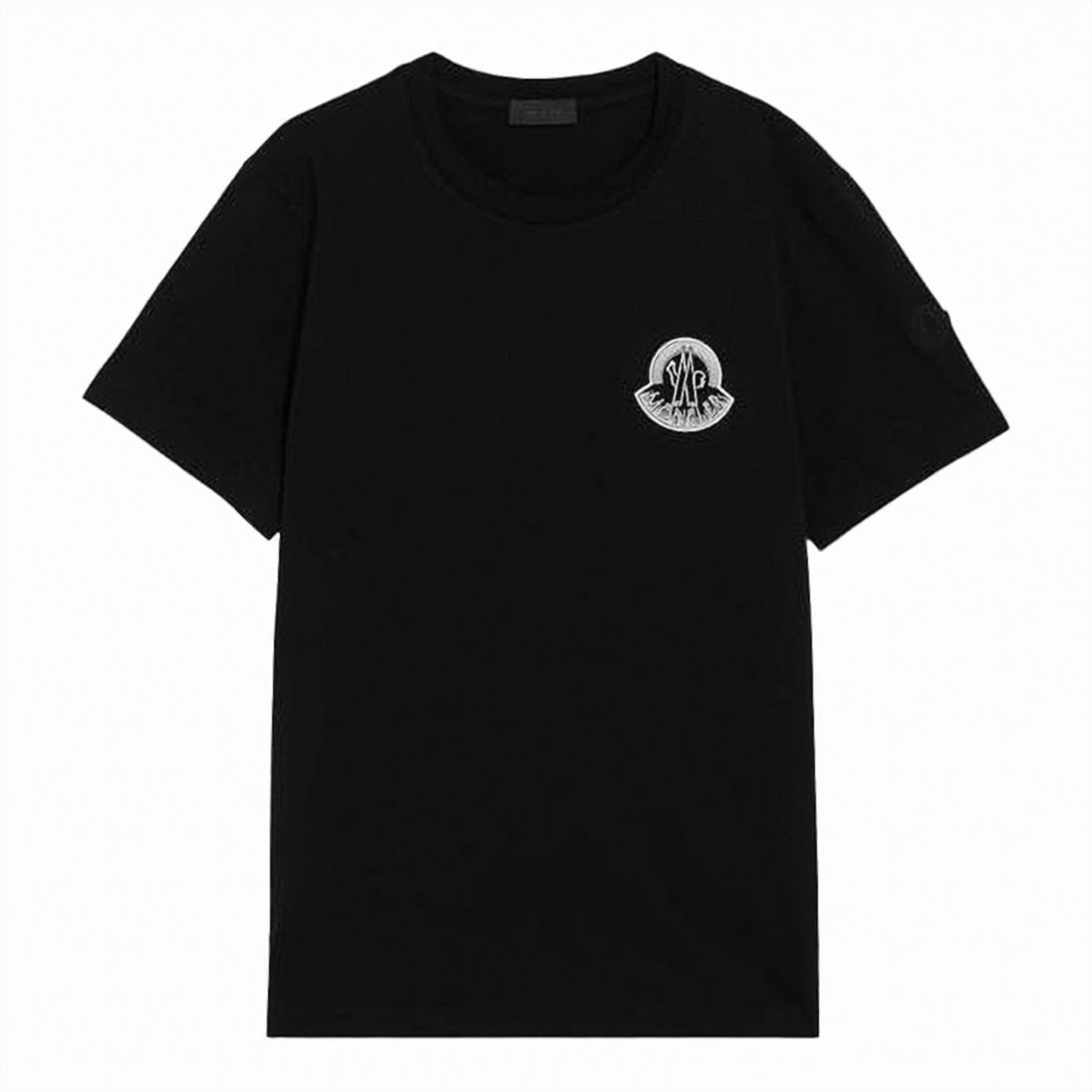 Black Cotton Short-Sleeved T-Shirt
