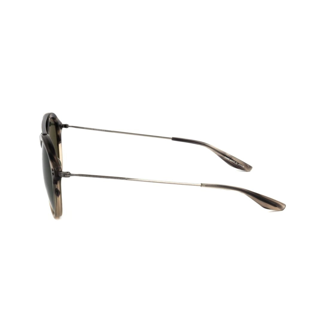 Bp0035 522ea Rounded Tortoiseshell Sunglasses with Green-Tinted Lenses