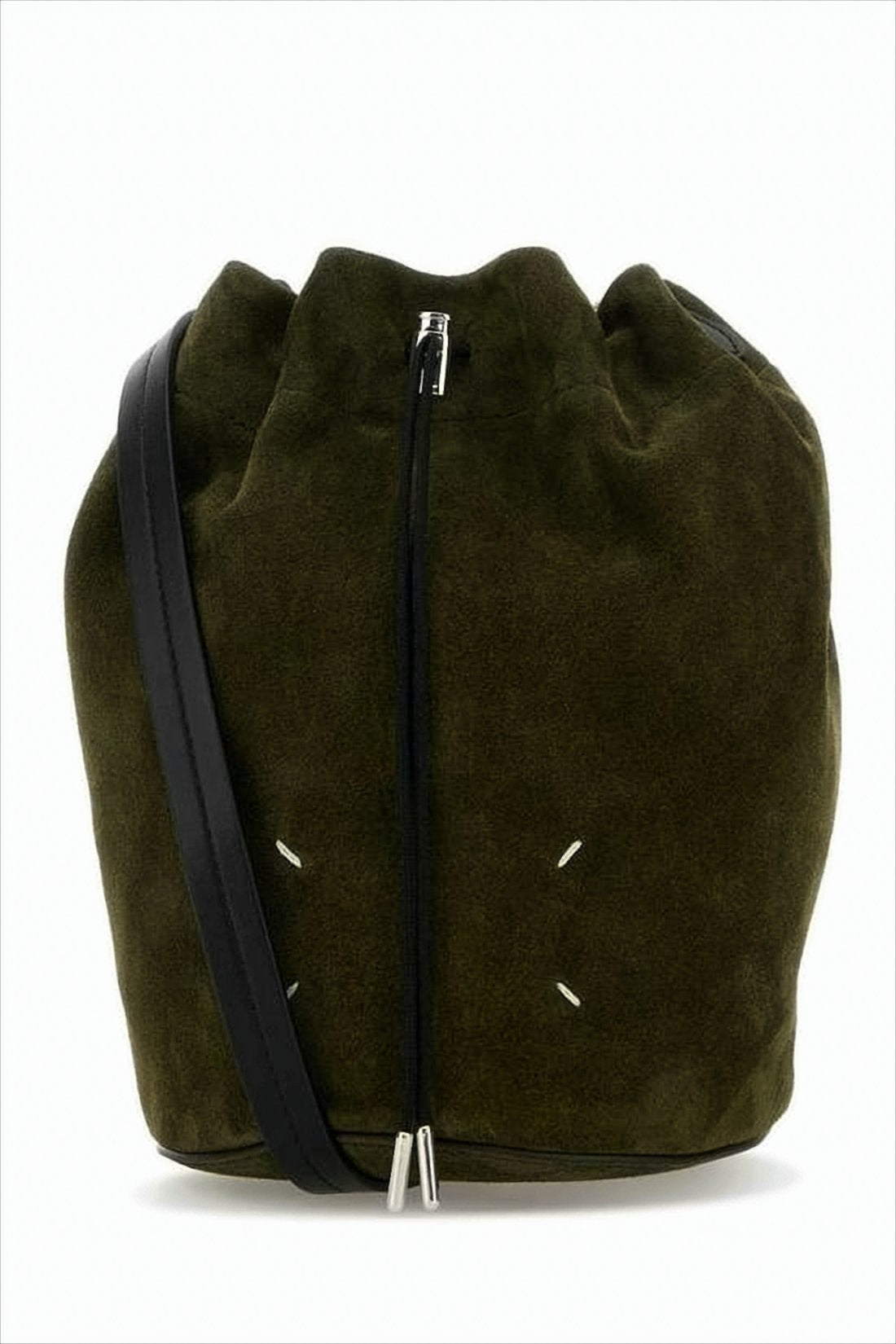 Olive Green Suede Crossbody Bag