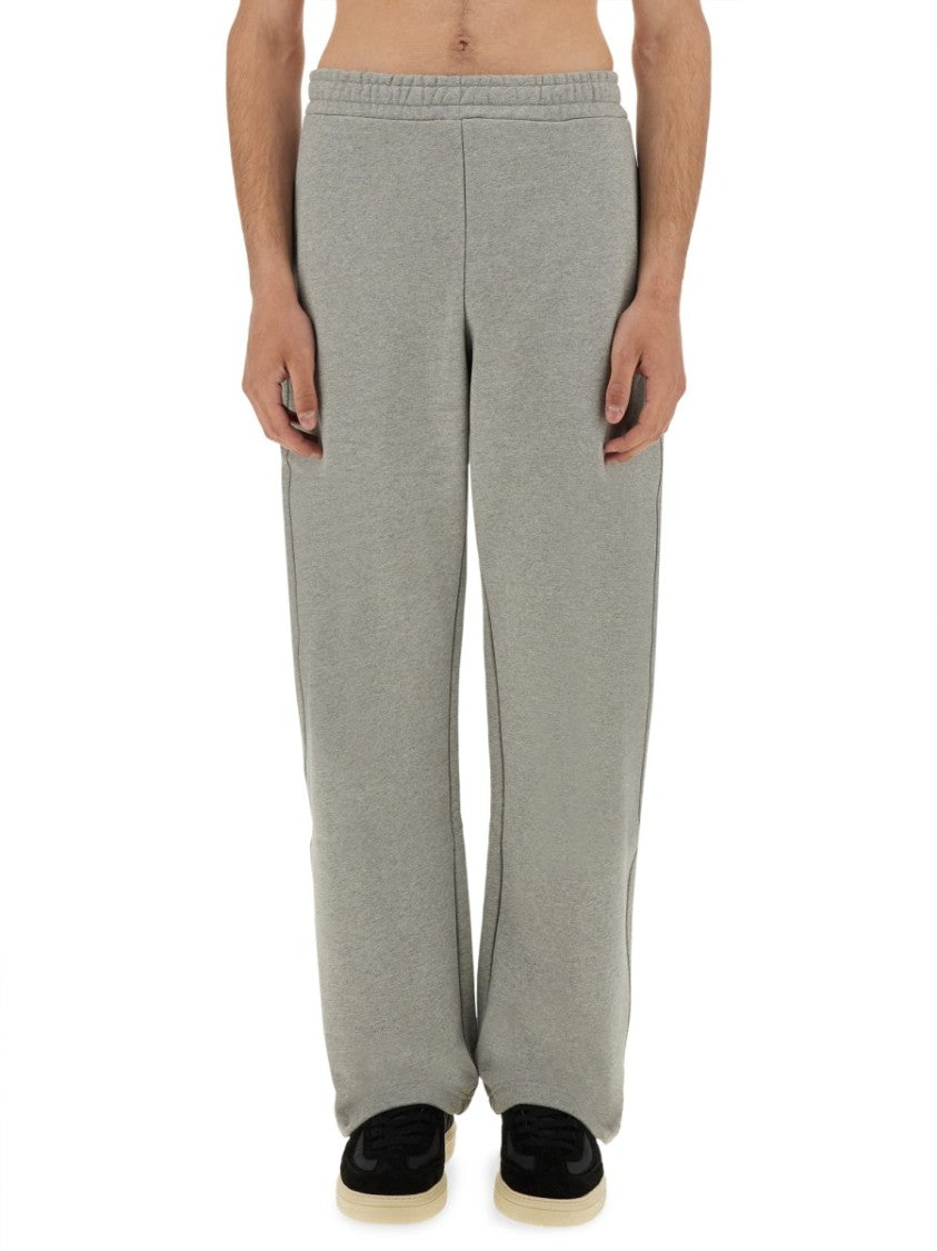 Relaxed-Fit Grey Track Pants With Elastic Waistband