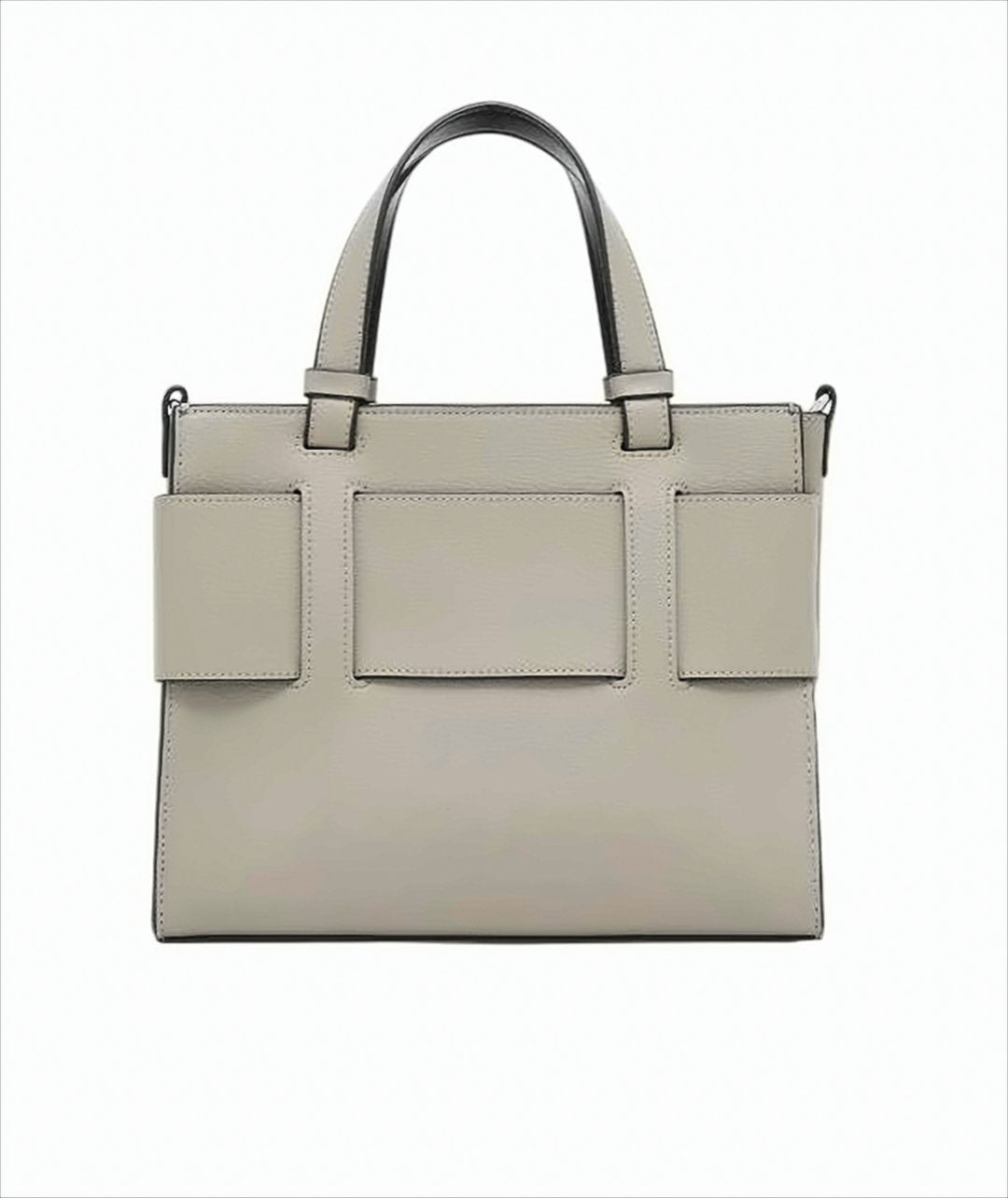Medium Structured Tote Bag With Logo Buckle