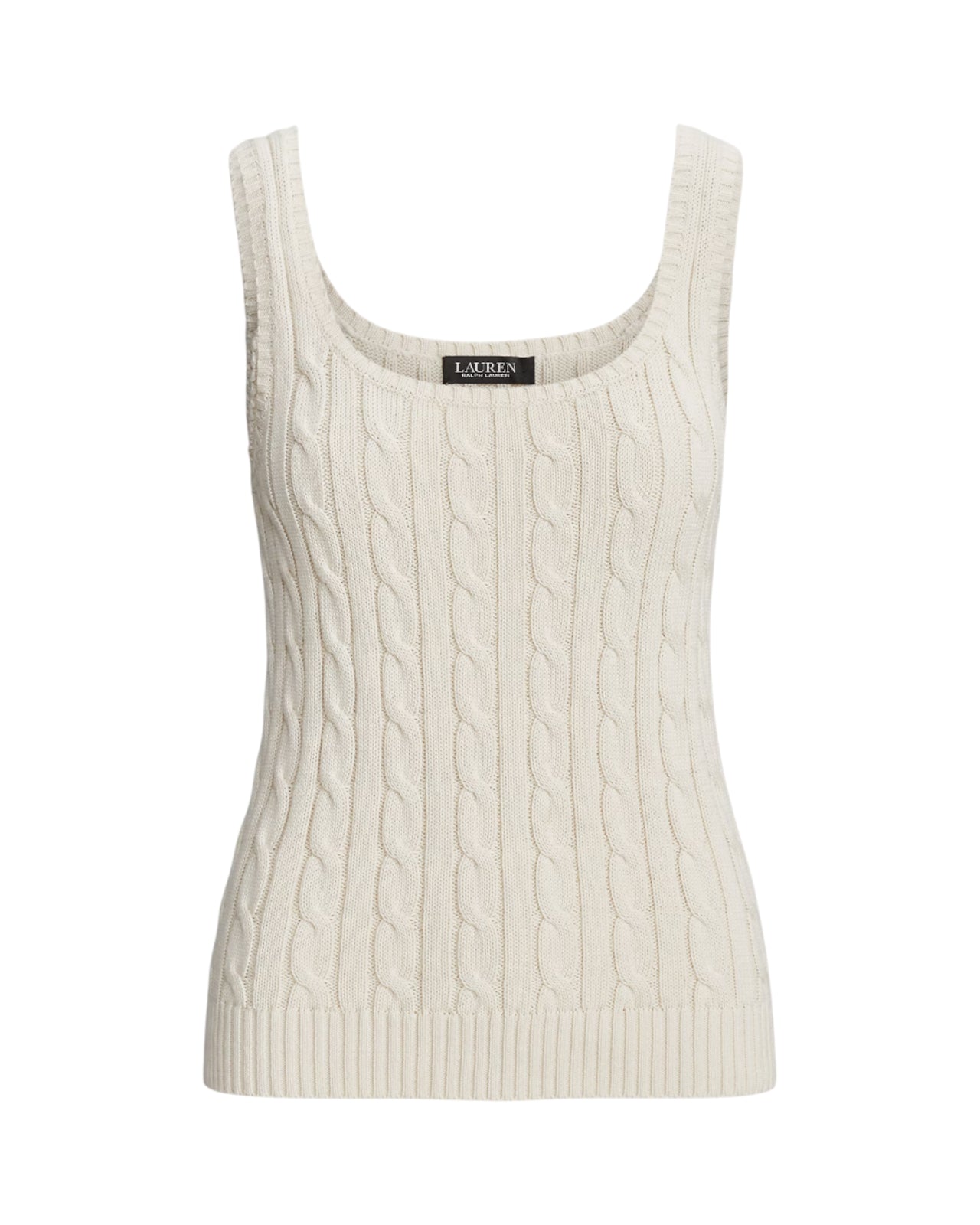 Timeless Natural Gassed Cotton Sleeveless Pullover