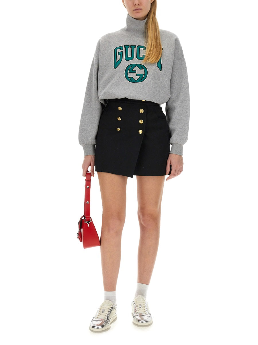 Embroidered Oversized Cotton Sweatshirt