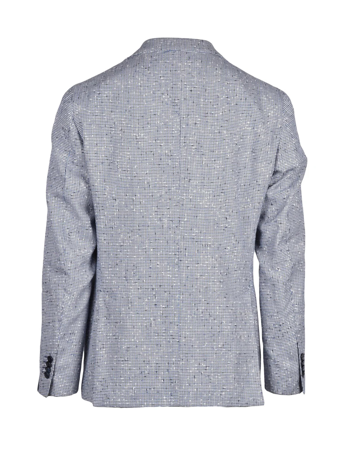 Round Jacket Mixed Fibers - White/Blue