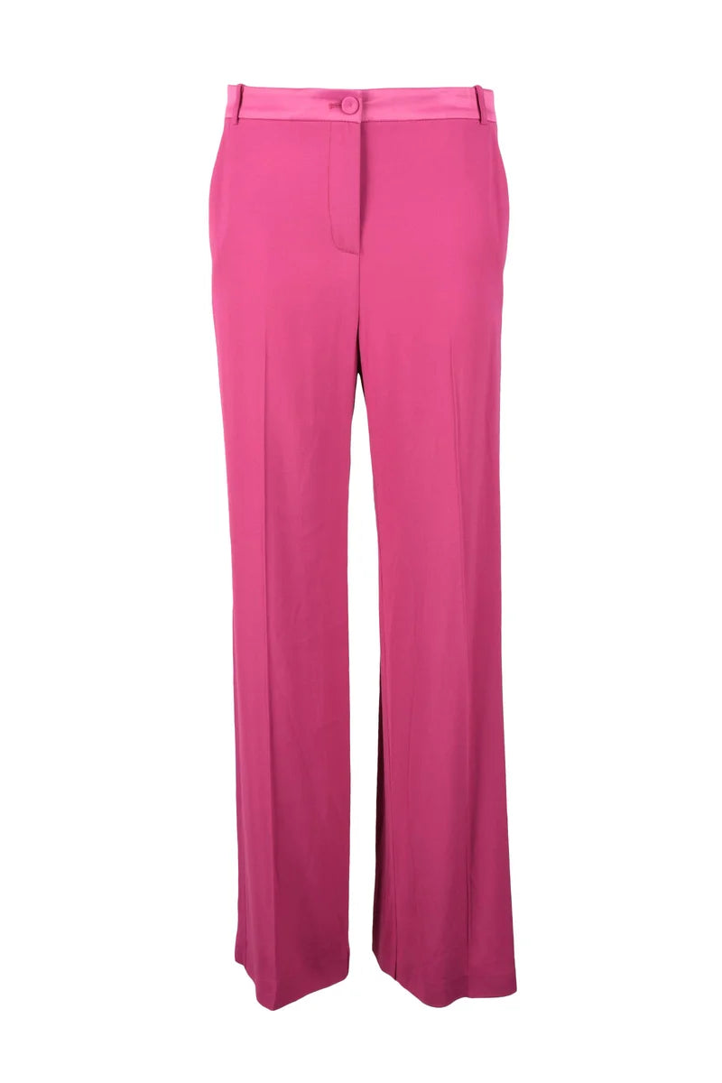 Viscose Stretch Trousers - Fuchsia
