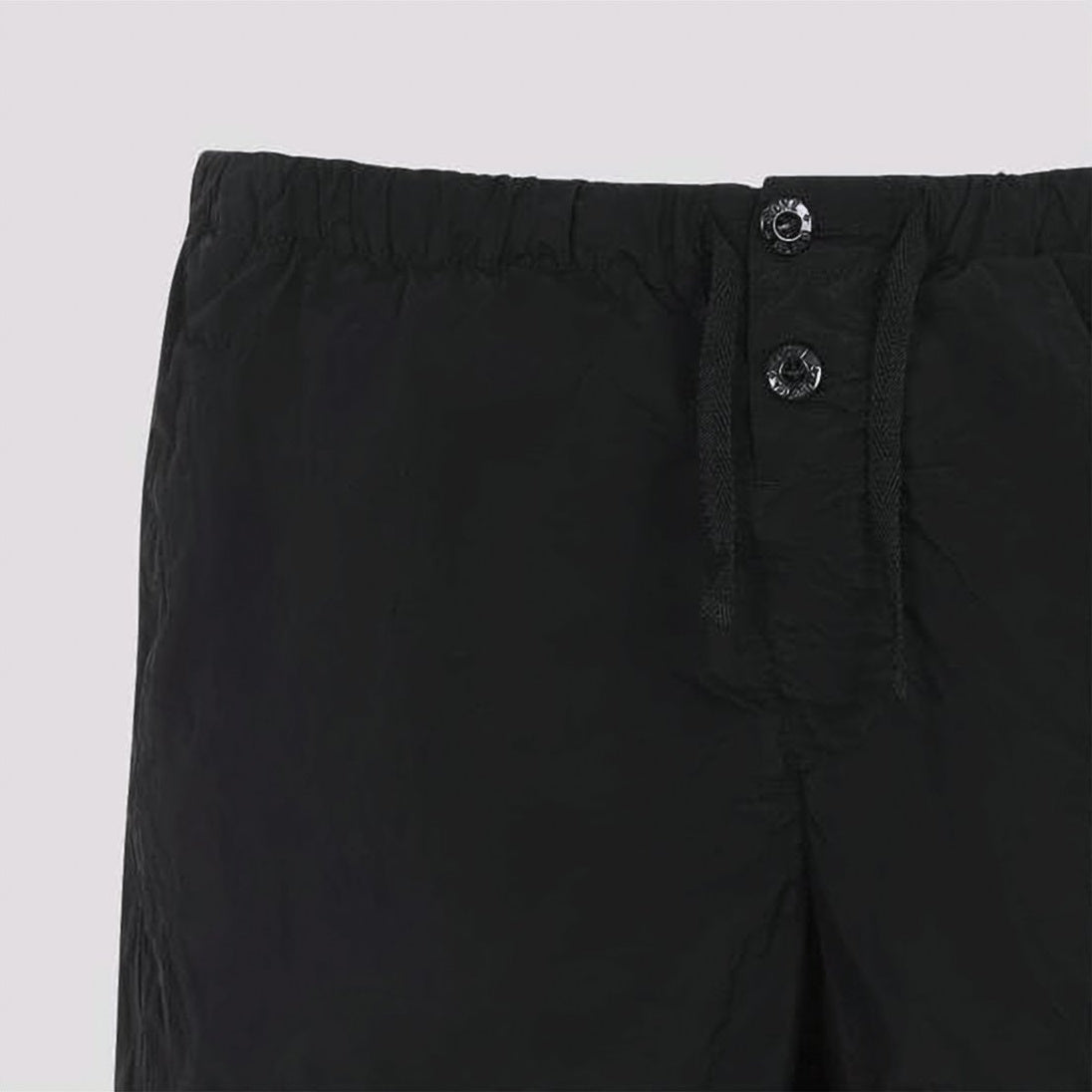 Black Lightweight Polyamide Mid-Length Swim Shorts