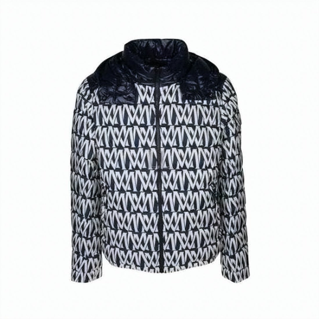 Padded Jacket with Geometric Pattern