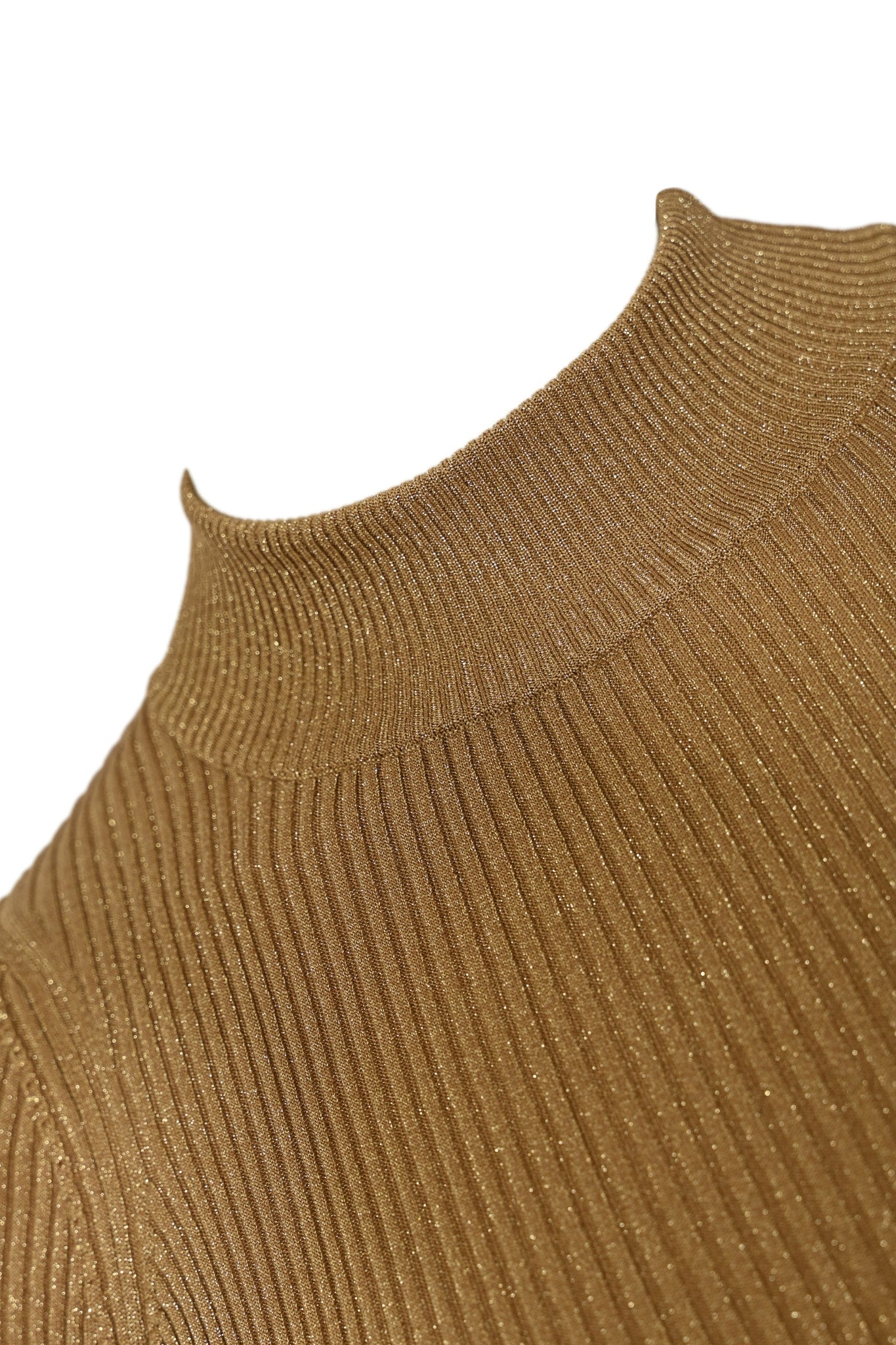 Illuminating Light Gold Metallic Short-Sleeved Top