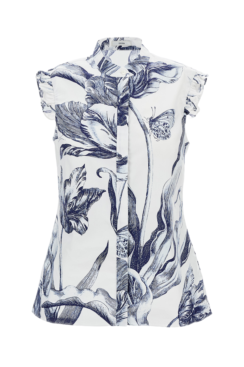 Light Cotton Poplin Floral Print Top