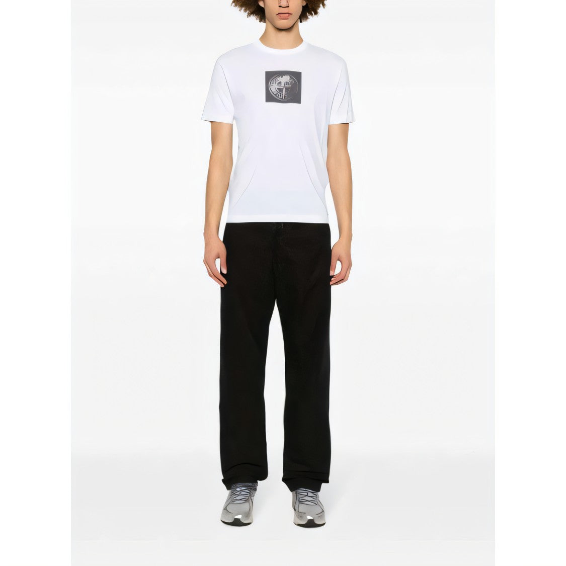 White Graphic Print Short-Sleeved T-Shirt