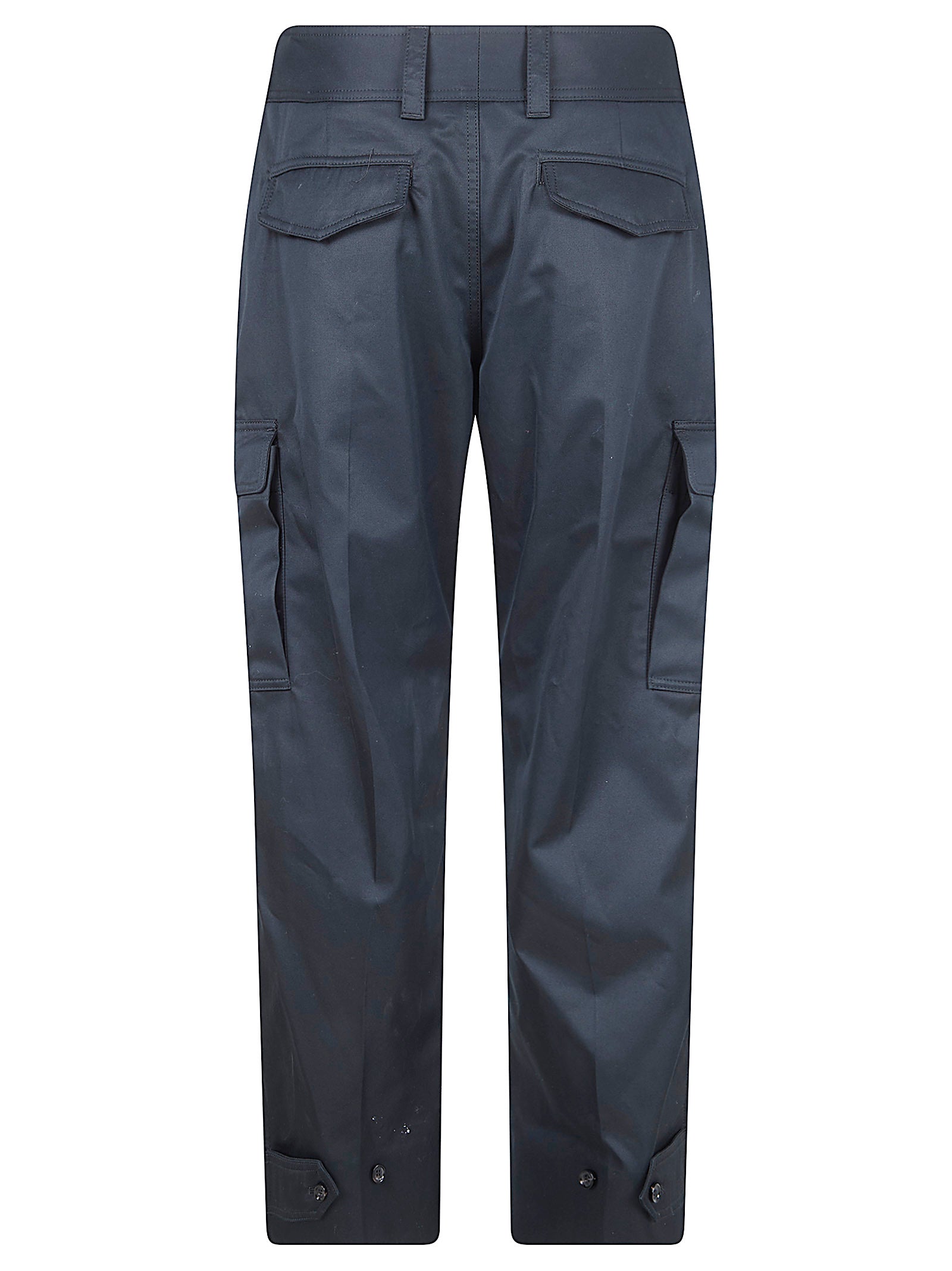 Cotton Gabardine Cargo Trousers