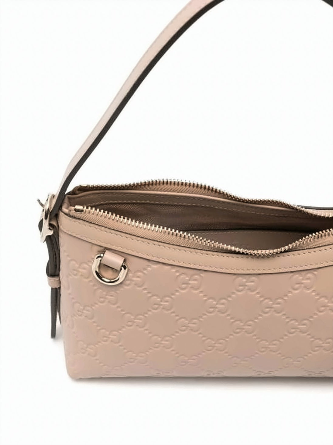 Embroidered Leather Small Shoulder Bag