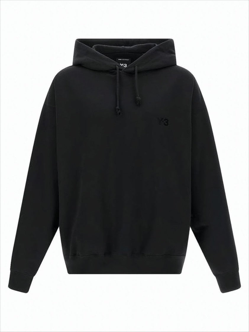 Relaxed Fit Black Hoodie with Drawstring