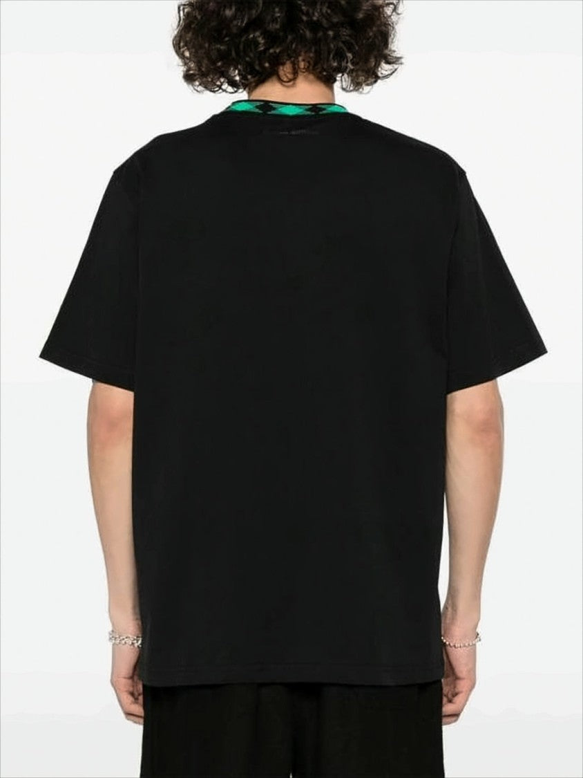 Relaxed-Fit Black T-Shirt with Bold Green Logo