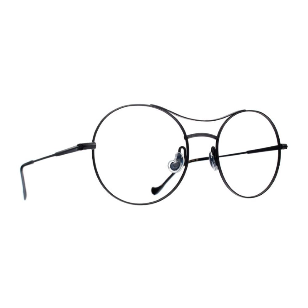 Round Black Metal Optical Frames with Double Bridge