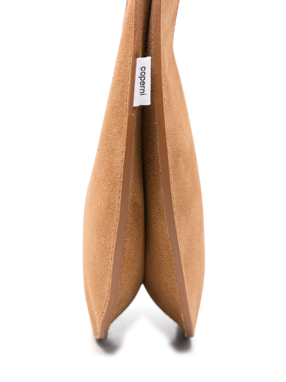 Crescent-Shaped Suede Handbag