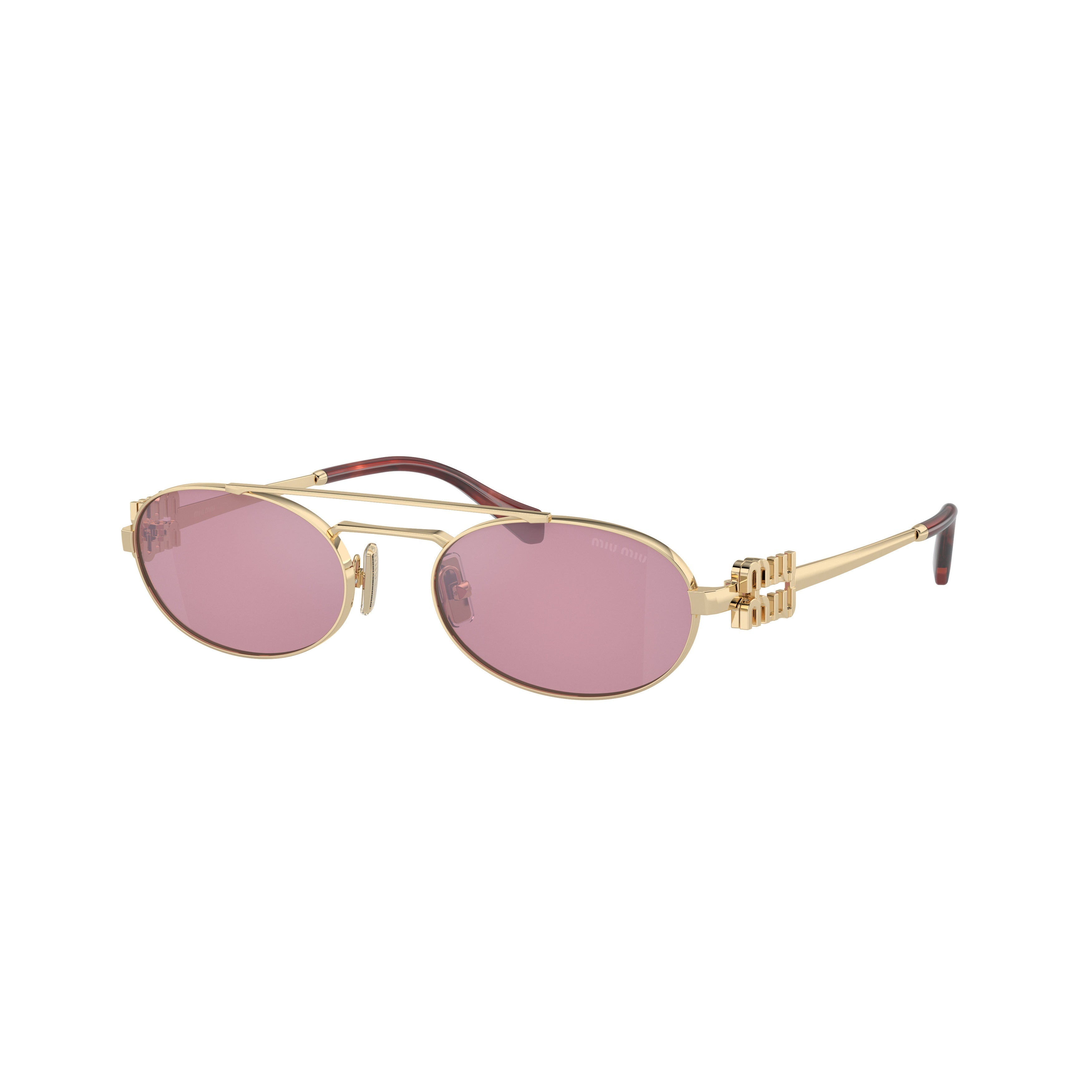 0mu 54zs Gold Metal Oval Sunglasses