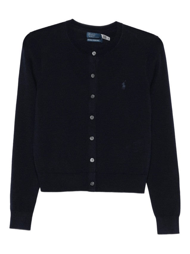 Classic Crew Neck Wool Cardigan