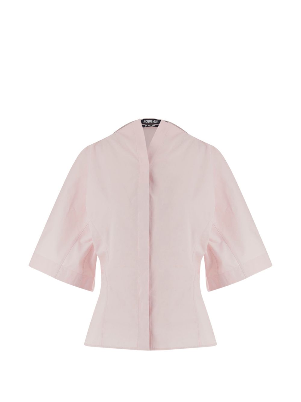Structured Tailored Top with Deep V-Neckline