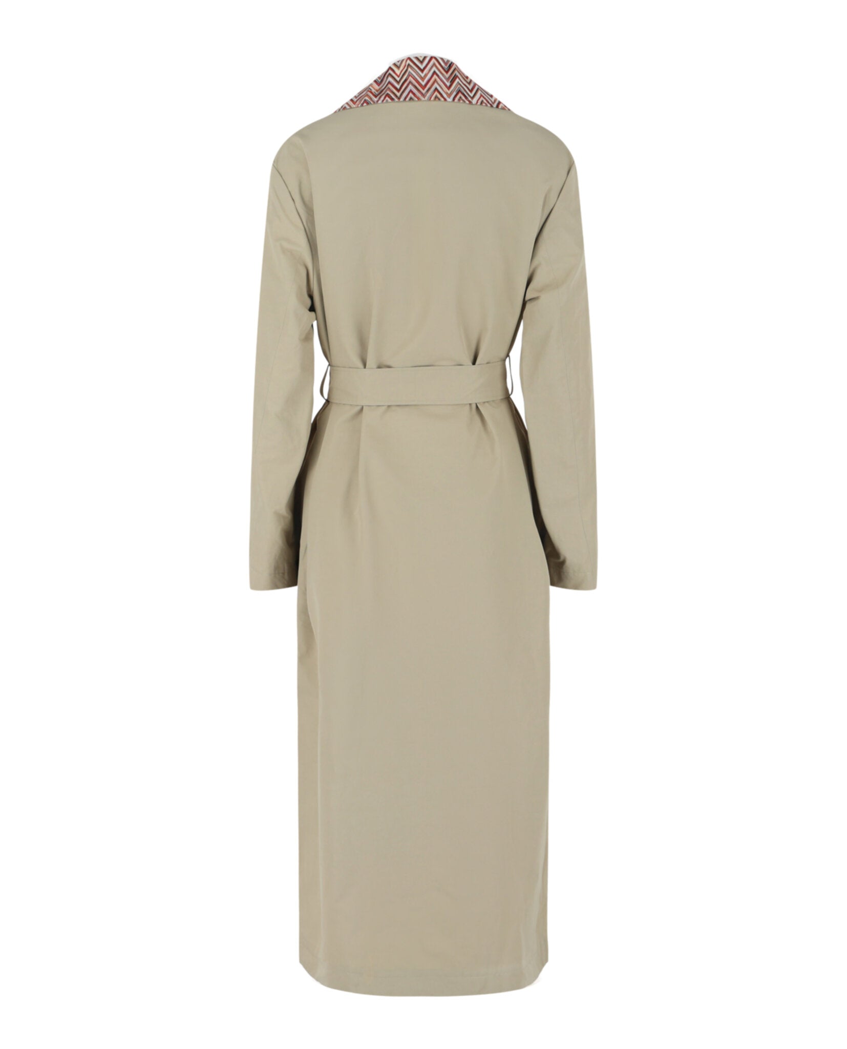 Double Breasted Chevron Trench Coat